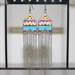 Pull&Bear Colorful Cute Boho Vibe Earrings Silver
